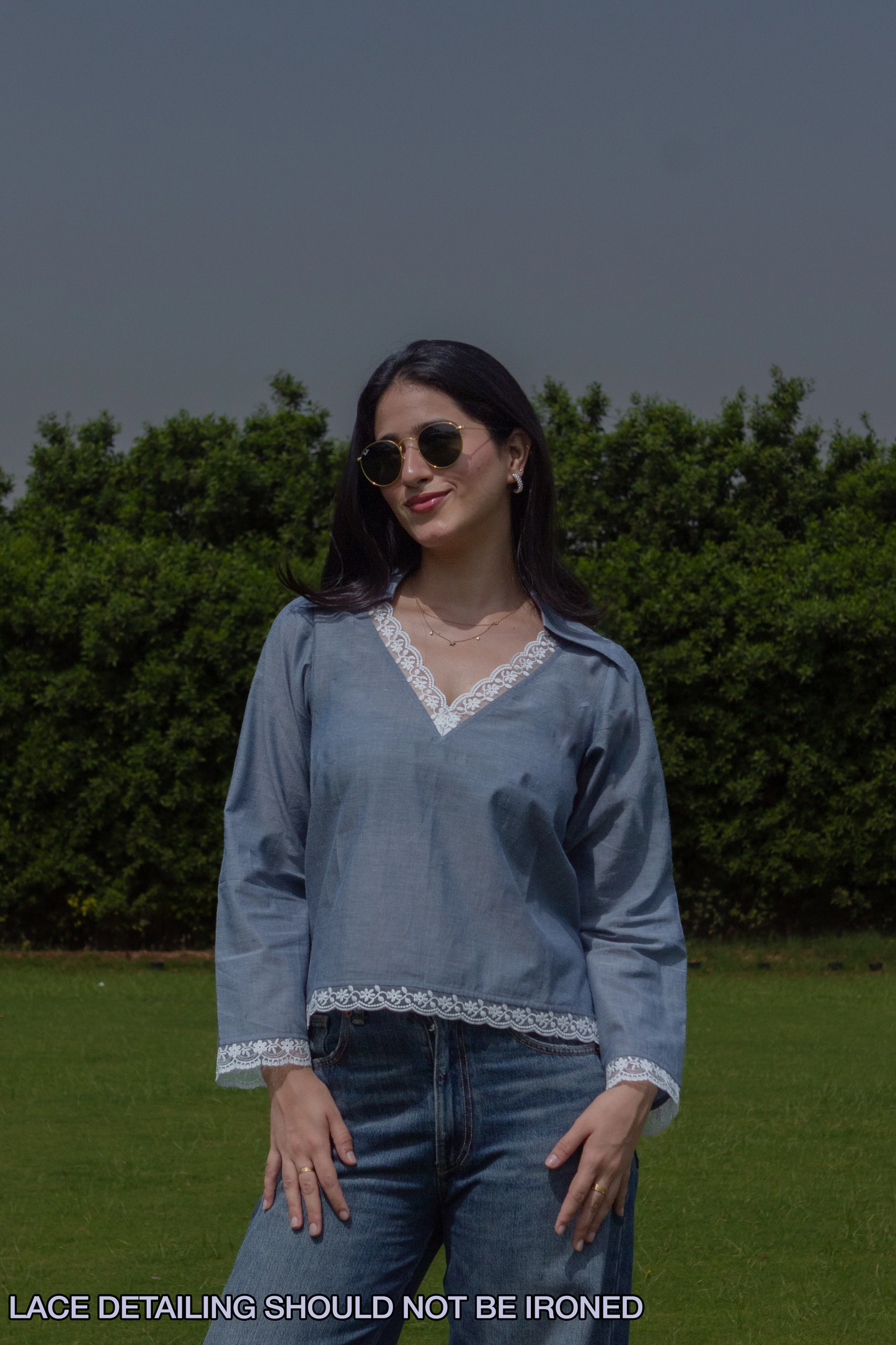 The Créme Blue Blouse