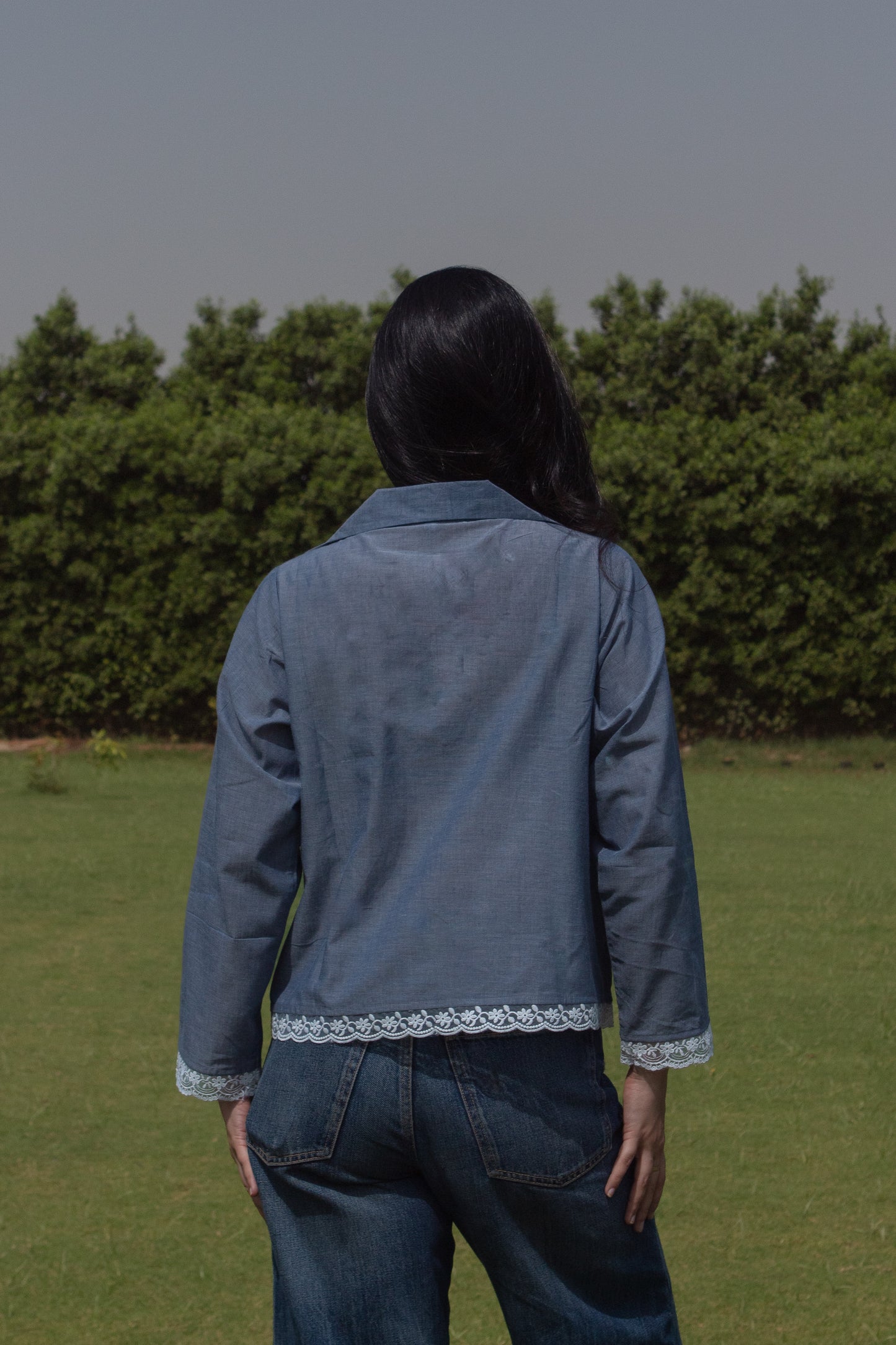 The Créme Blue Blouse