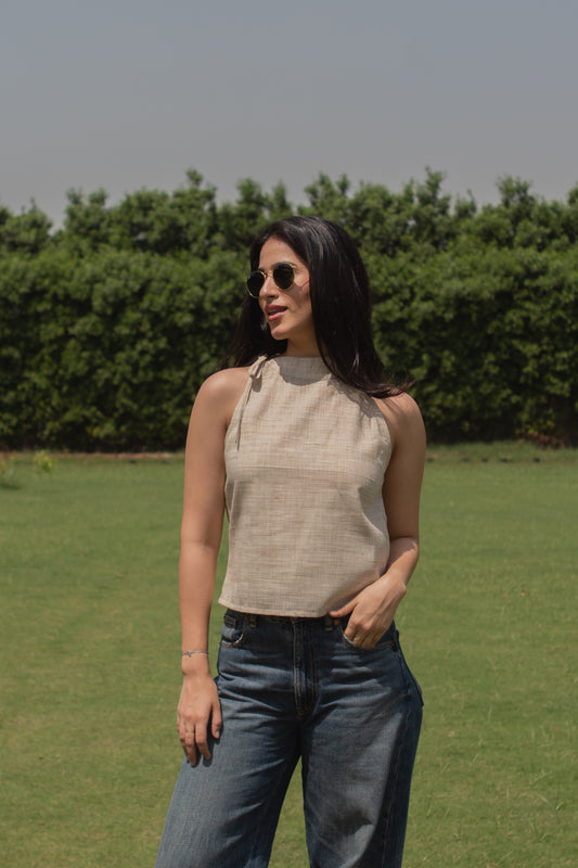 Choco Plaid Top