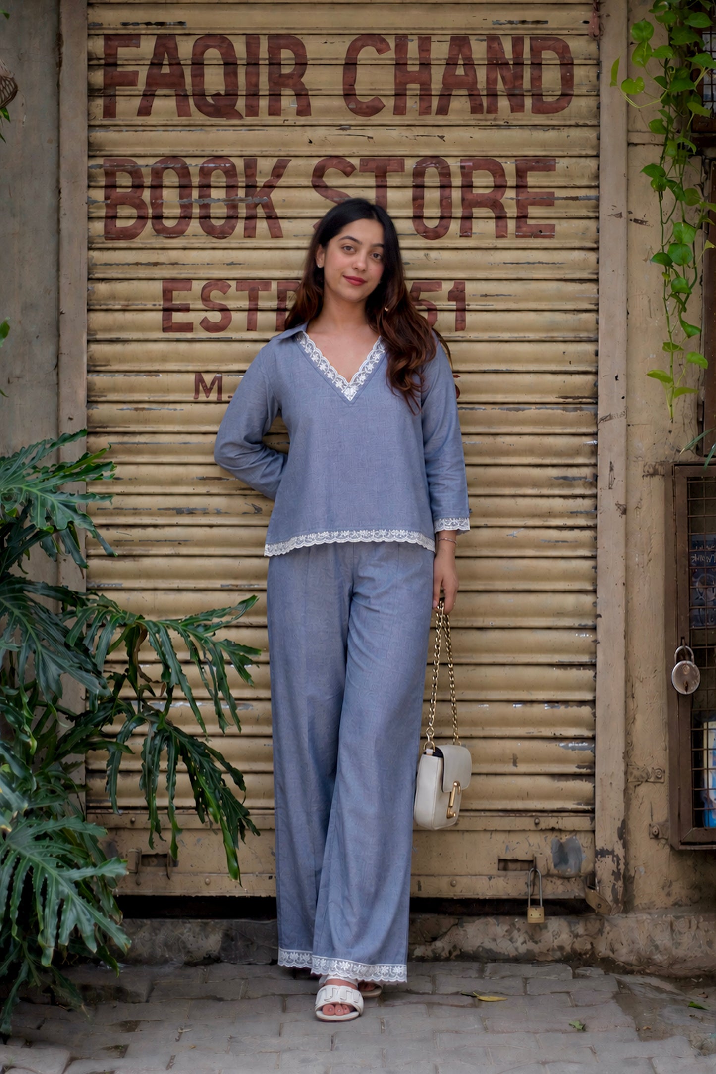 The Creme Blue Co ord